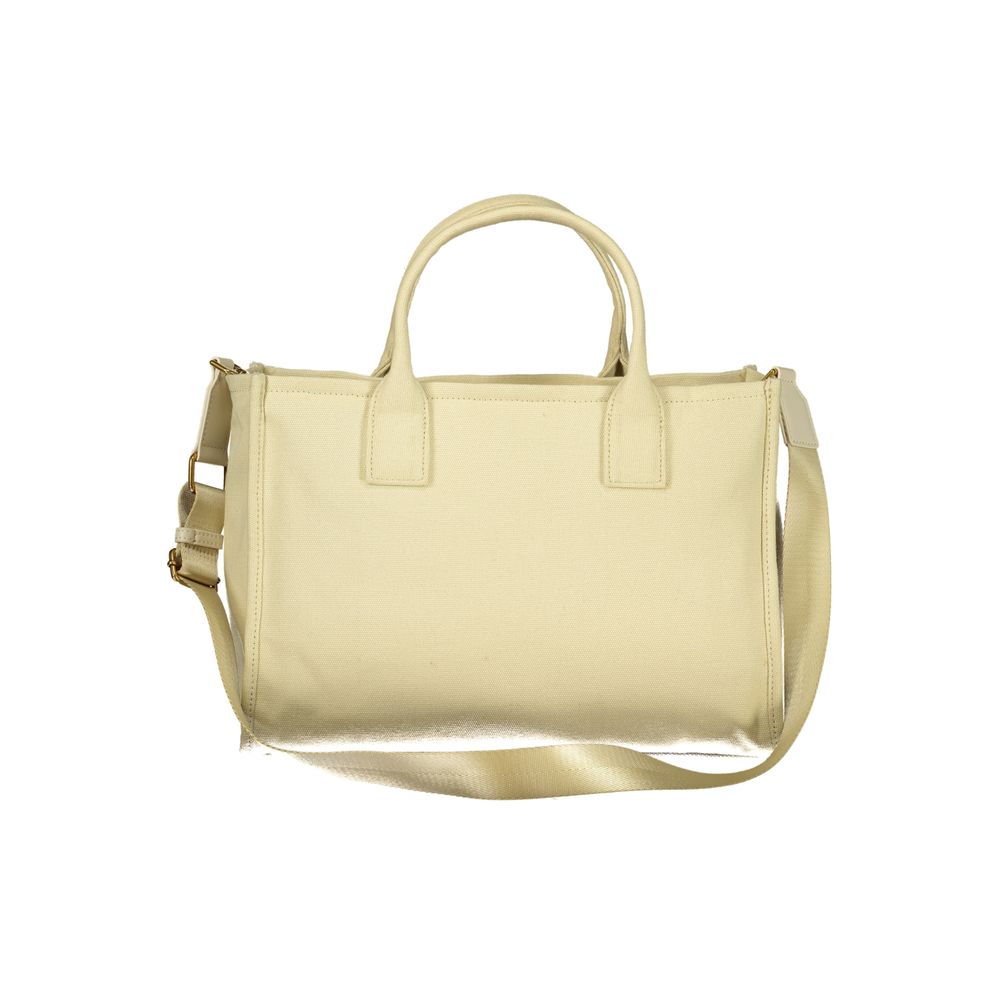 Beige Cotton Women Tote - ventzia