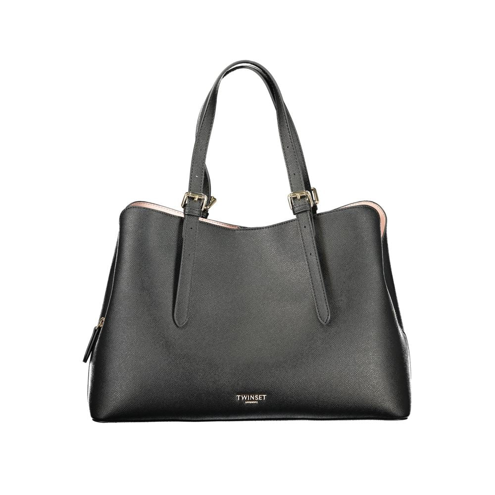 Nero Polyurethane Women Tote - ventzia