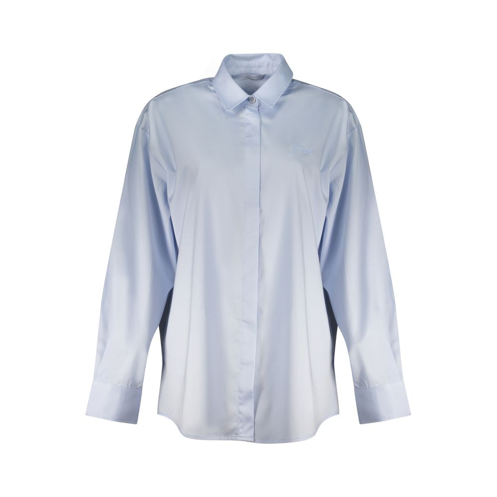 Azzurro Cotton Women Shirt - ventzia