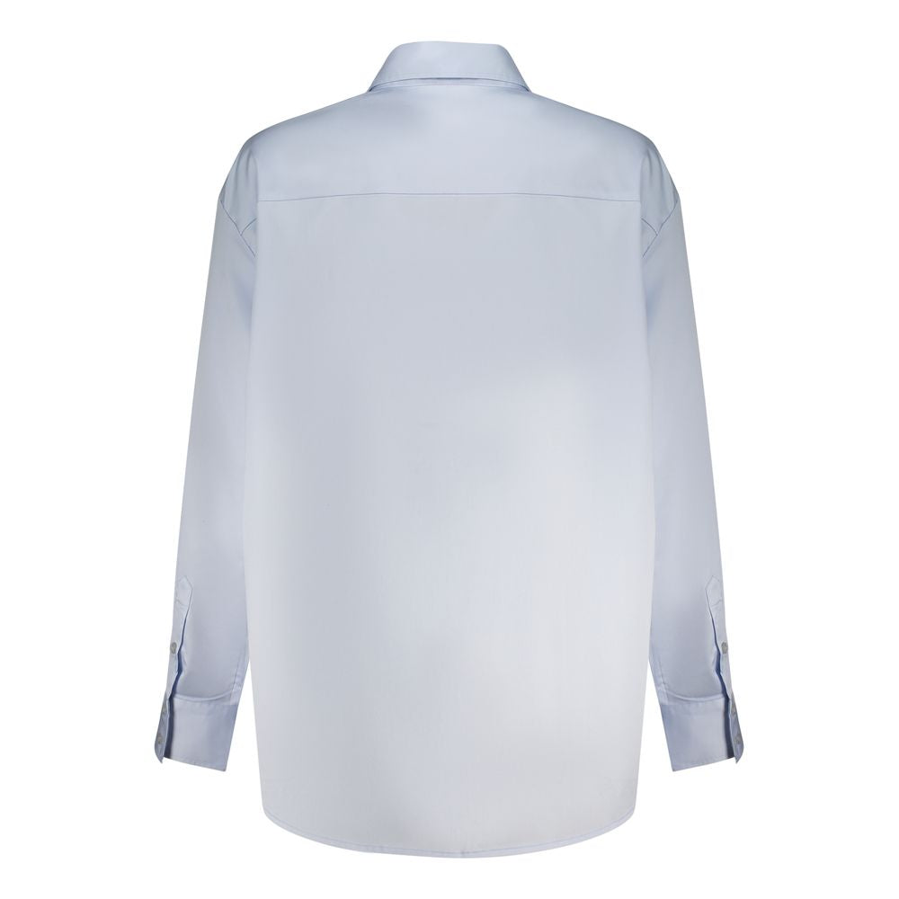 Azzurro Cotton Women Shirt - ventzia
