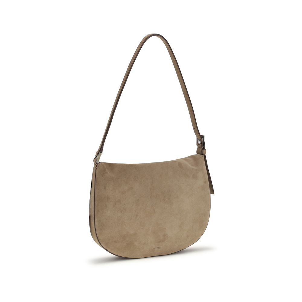 Beige Calf Leather Bos Taurus Shoulder Bag - ventzia