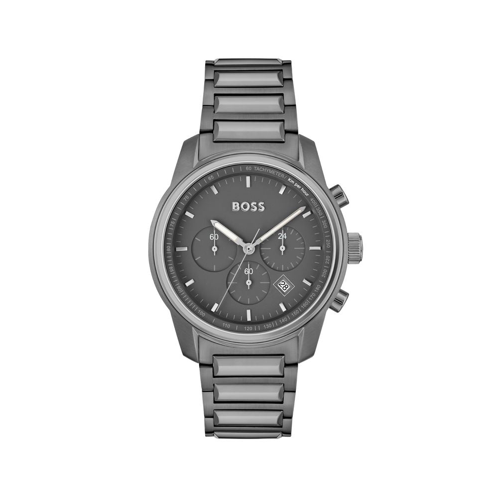 Gray Stainless Steel Dress Watch - ventzia