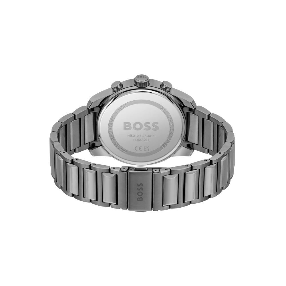 Gray Stainless Steel Dress Watch - ventzia