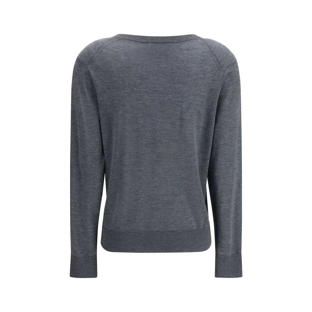 Gray Cashmere Sweater - ventzia