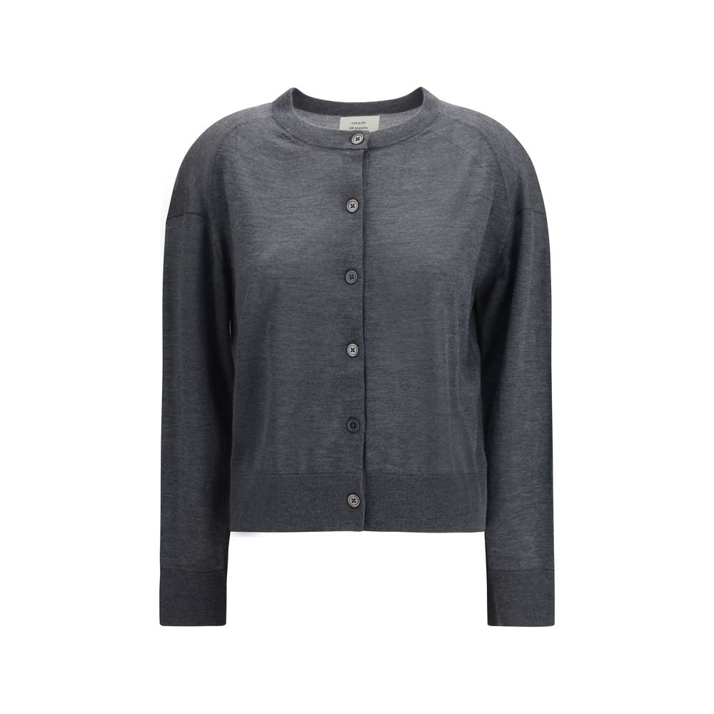 Gray Cashmere Cardigan - ventzia