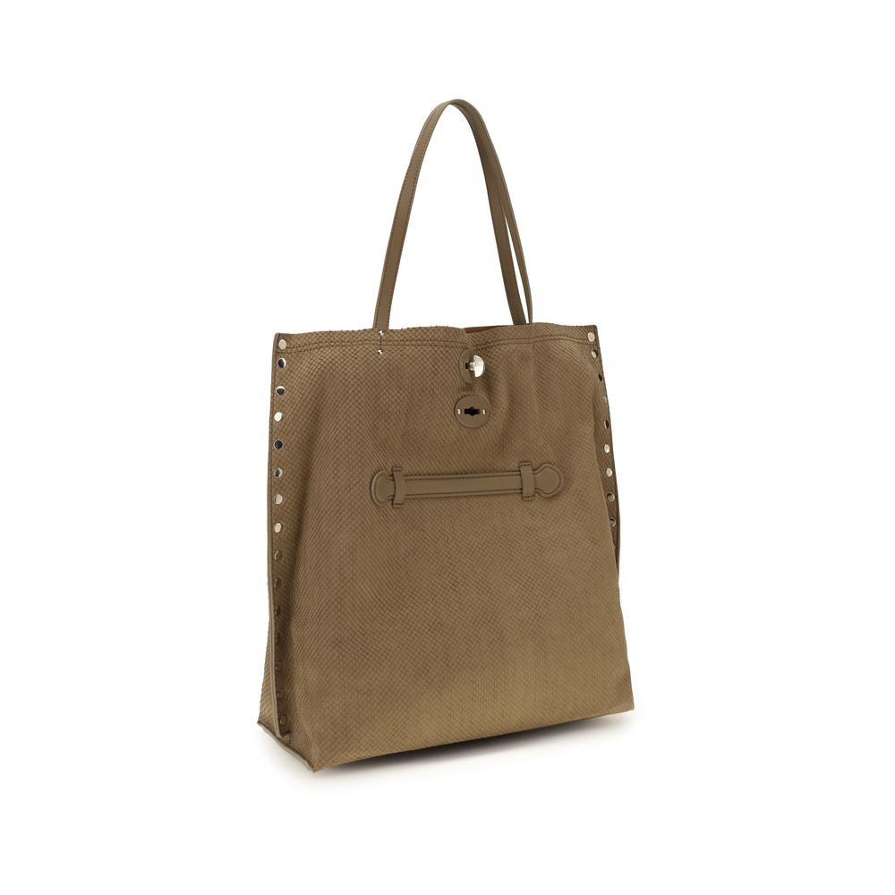 Beige Calf Leather Bos Taurus Shoulder Bag - ventzia