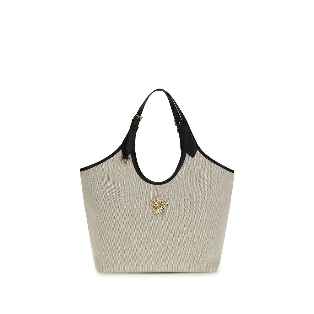 Beige Cotton Shoulder Bag - ventzia