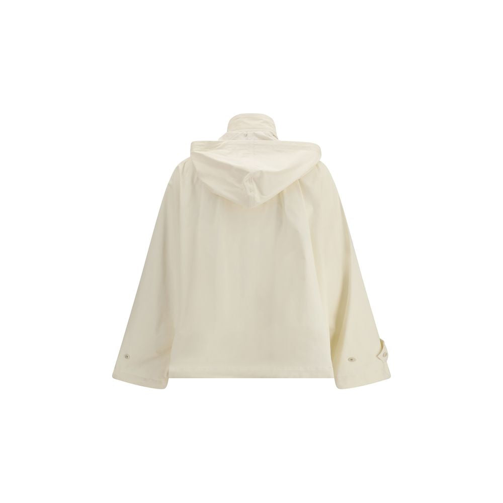 Beige Cotton Rain Coat - ventzia