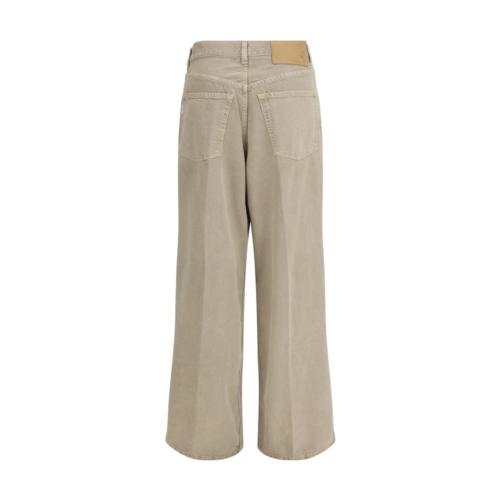 Beige Cotton Jeans Denim - ventzia
