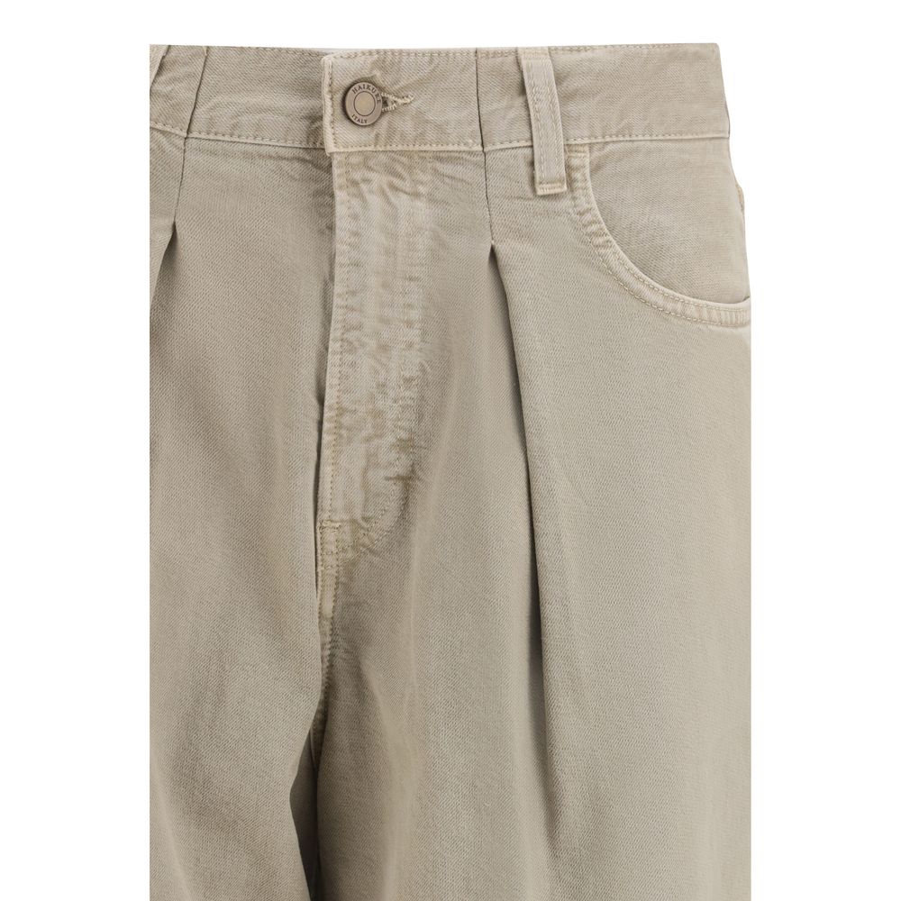 Beige Cotton Jeans Denim - ventzia