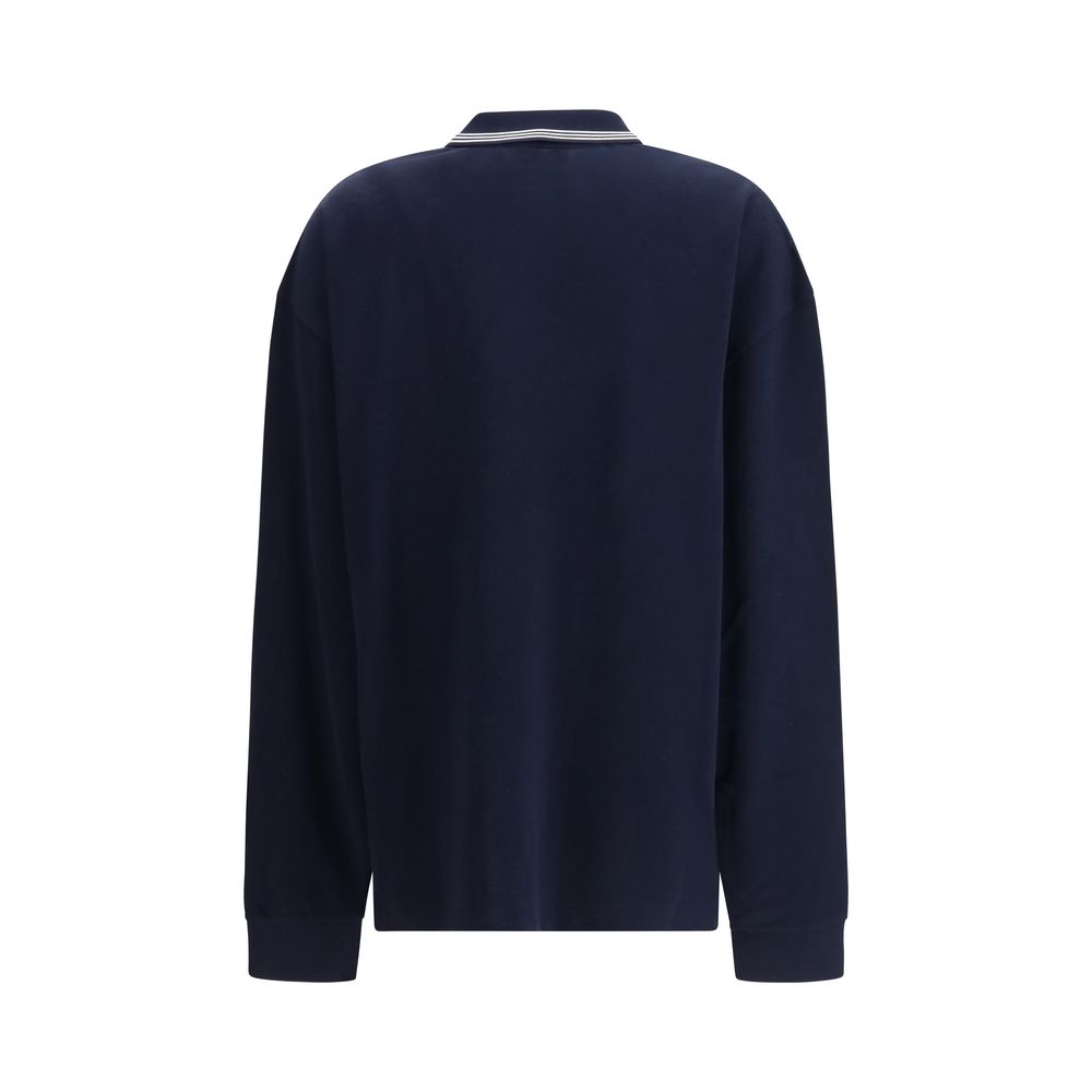 Blue Cotton Polo Shirt - ventzia