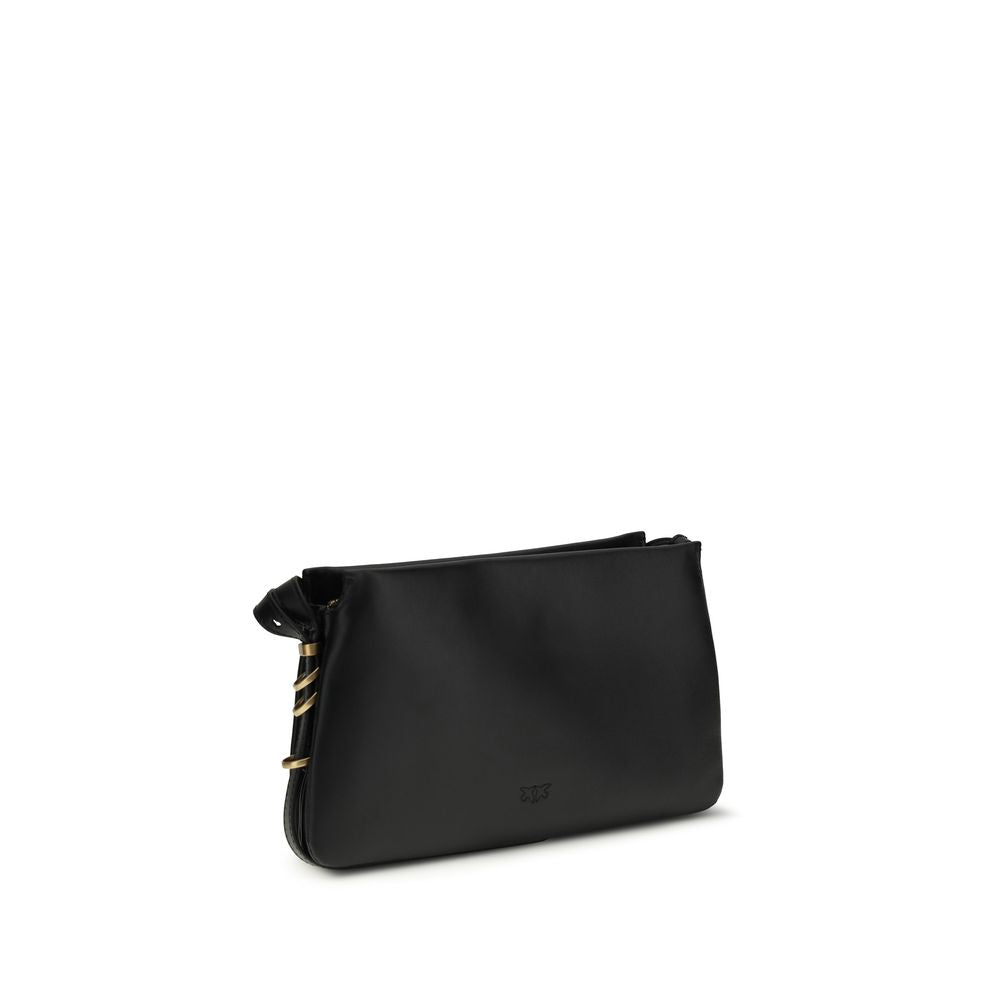 Black Calf Leather Bos Taurus Shoulder Bag - ventzia
