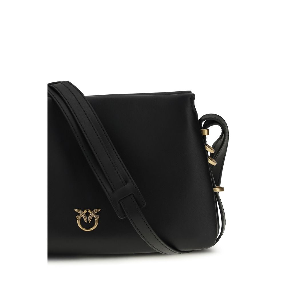 Black Calf Leather Bos Taurus Shoulder Bag - ventzia