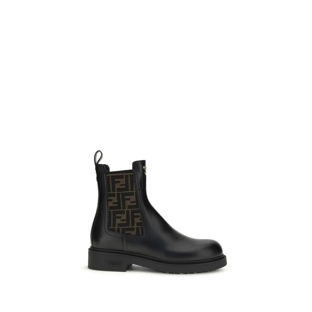 Black Calf Leather Bos Taurus Ankle Boots - ventzia