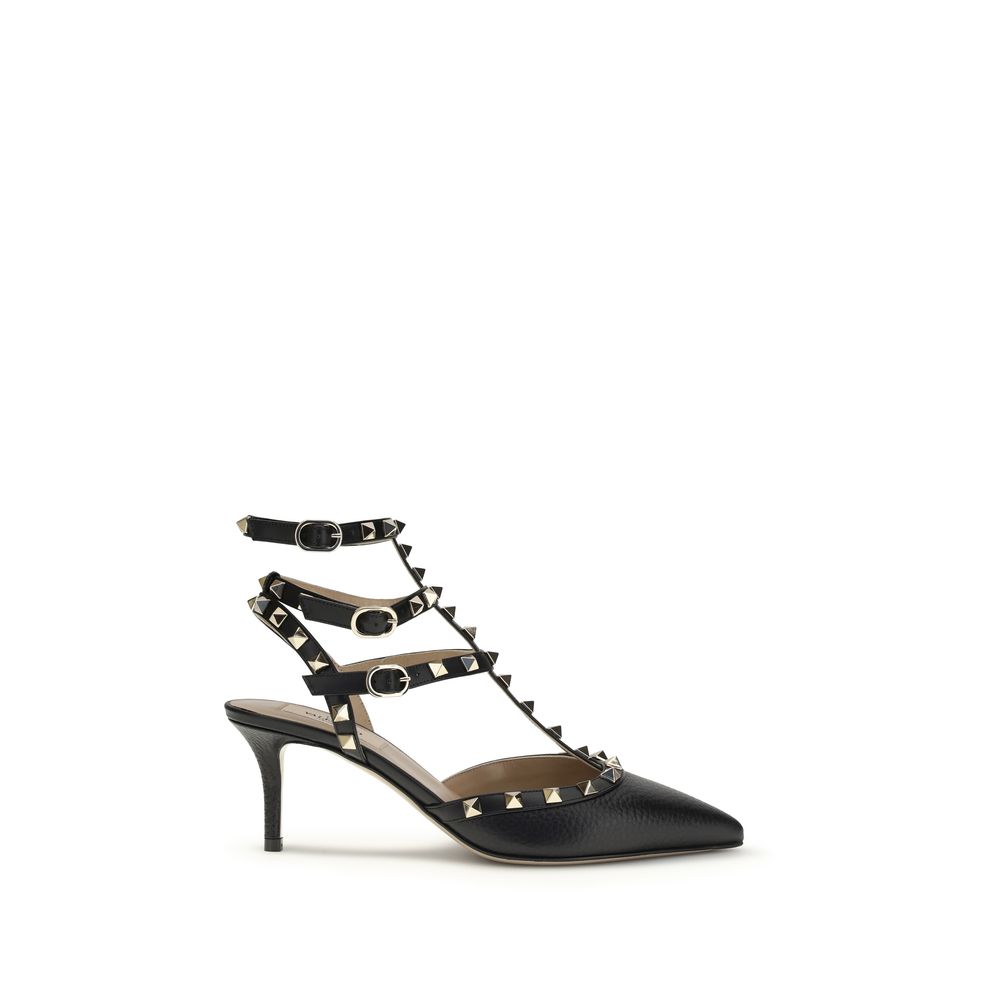 Black Calf Leather Bos Taurus High Heel Pumps