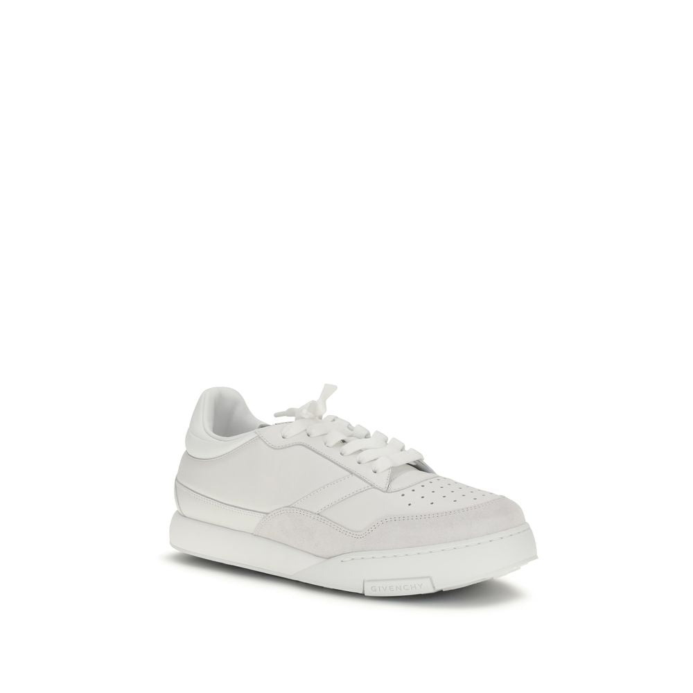 White Calf Leather Bos Taurus Low Top Sneakers - ventzia