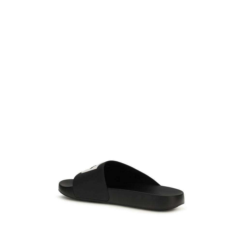 Black Rubber Slippers - ventzia