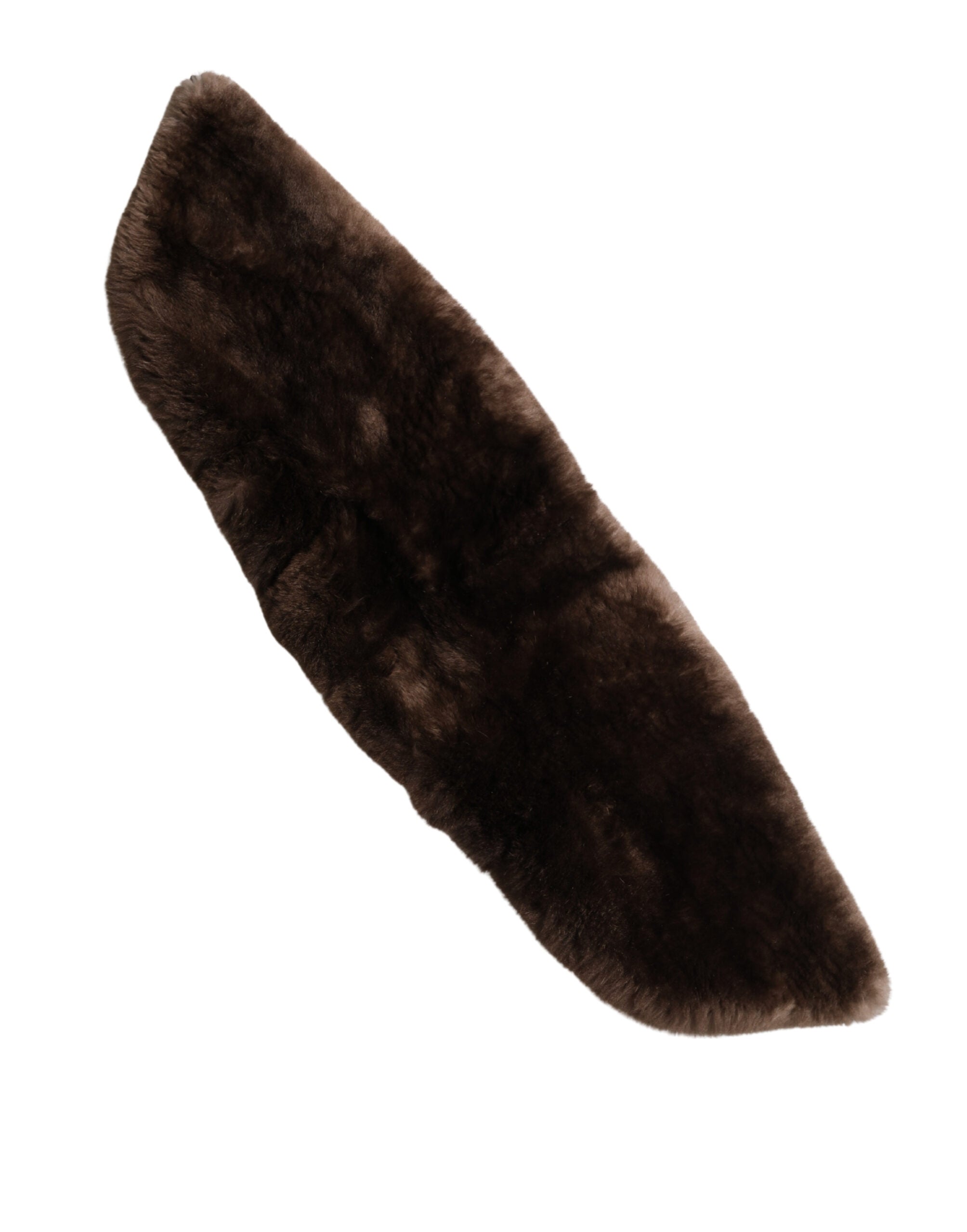 Brown Fur Shoulder Collar Neck Wrap 60cm x 14cm Scarf - ventzia