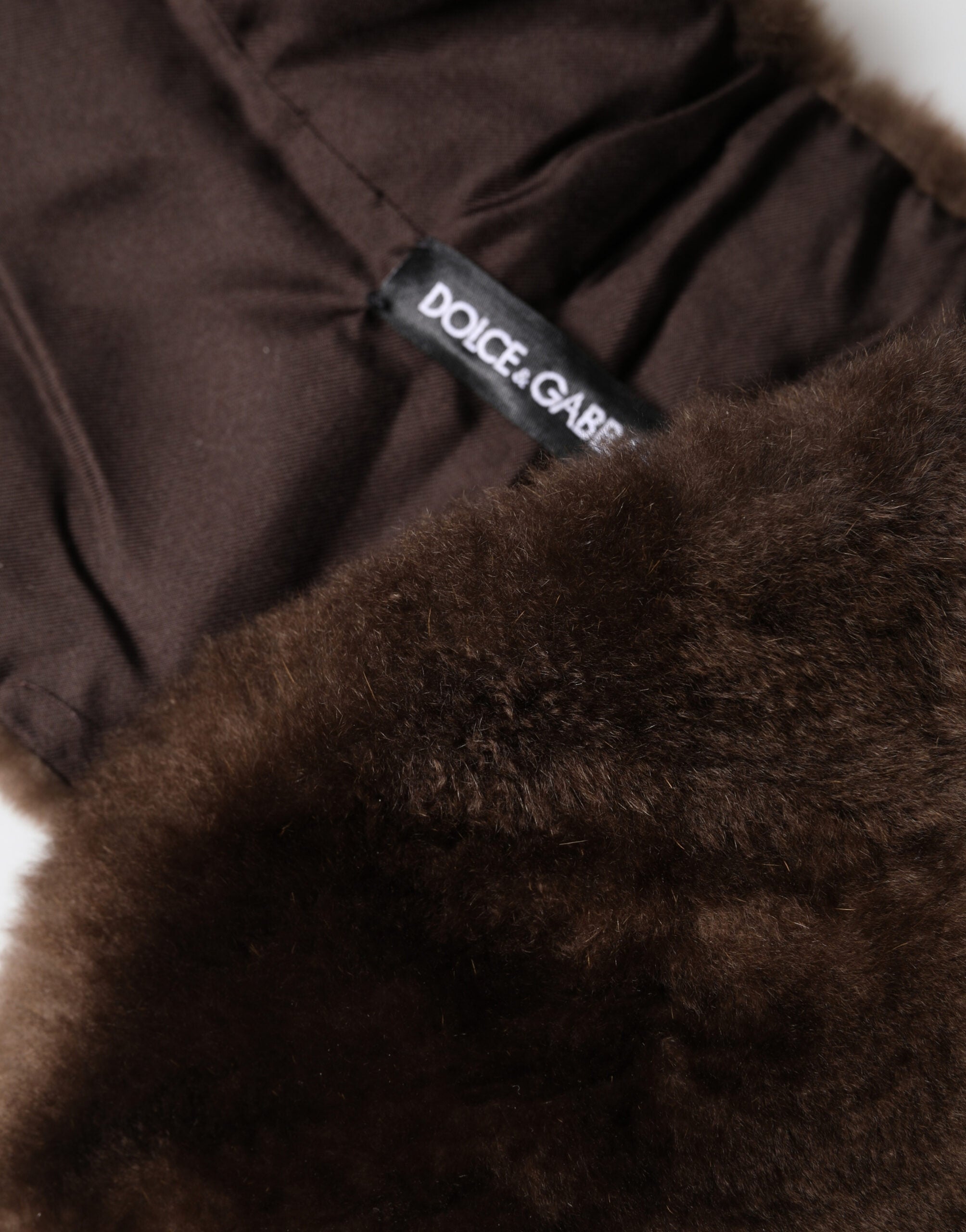 Brown Fur Shoulder Collar Neck Wrap 60cm x 14cm Scarf - ventzia