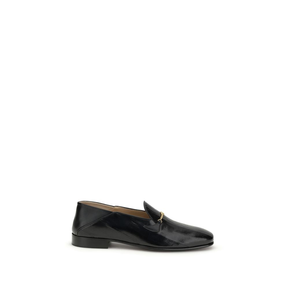 Black Hagfish Slip-On Loafers - ventzia