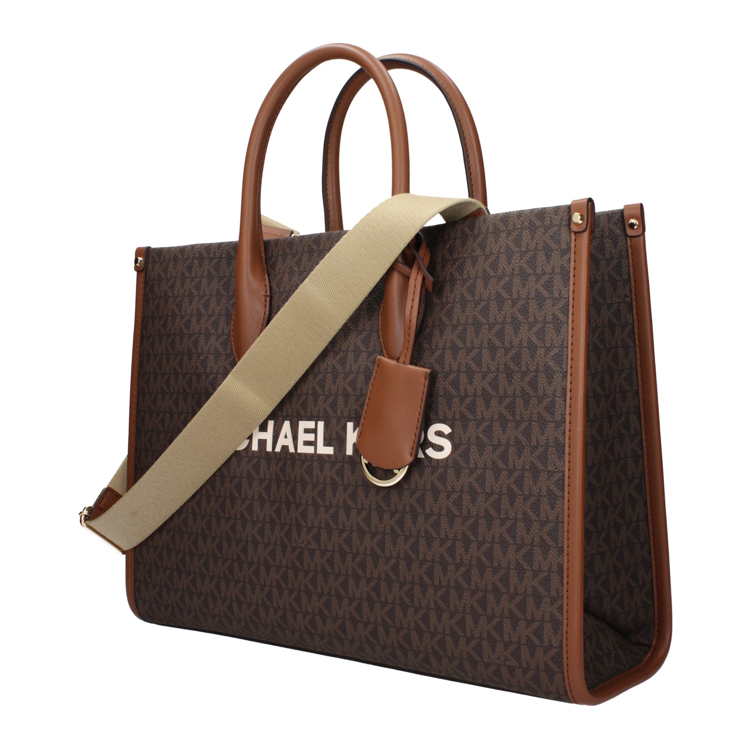 Brown Fabric Handbag - ventzia