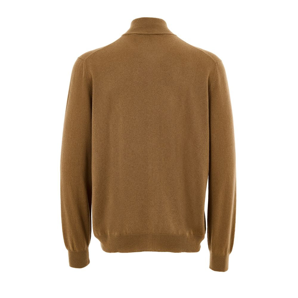 Brown Wool Turtleneck - ventzia