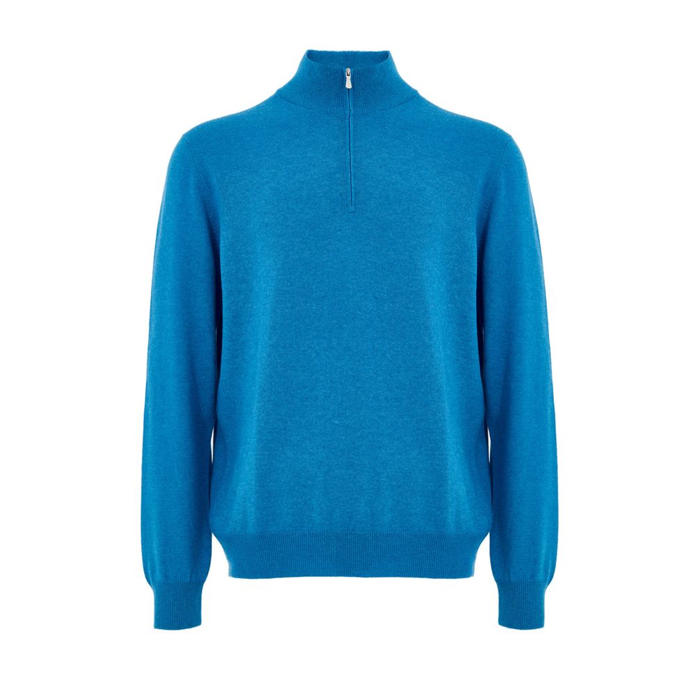 Blue Wool Turtleneck - ventzia