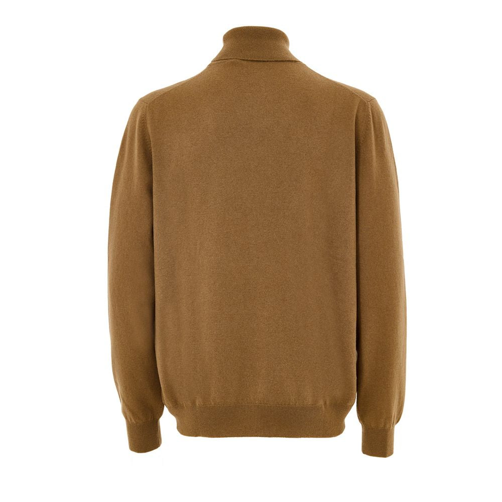 Brown Wool Turtleneck - ventzia