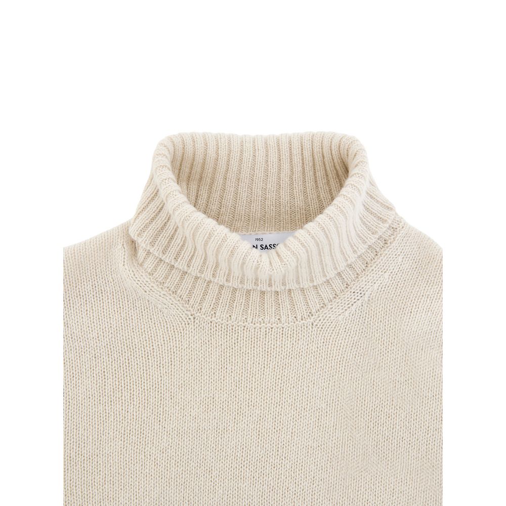 Beige Wool Turtleneck - ventzia