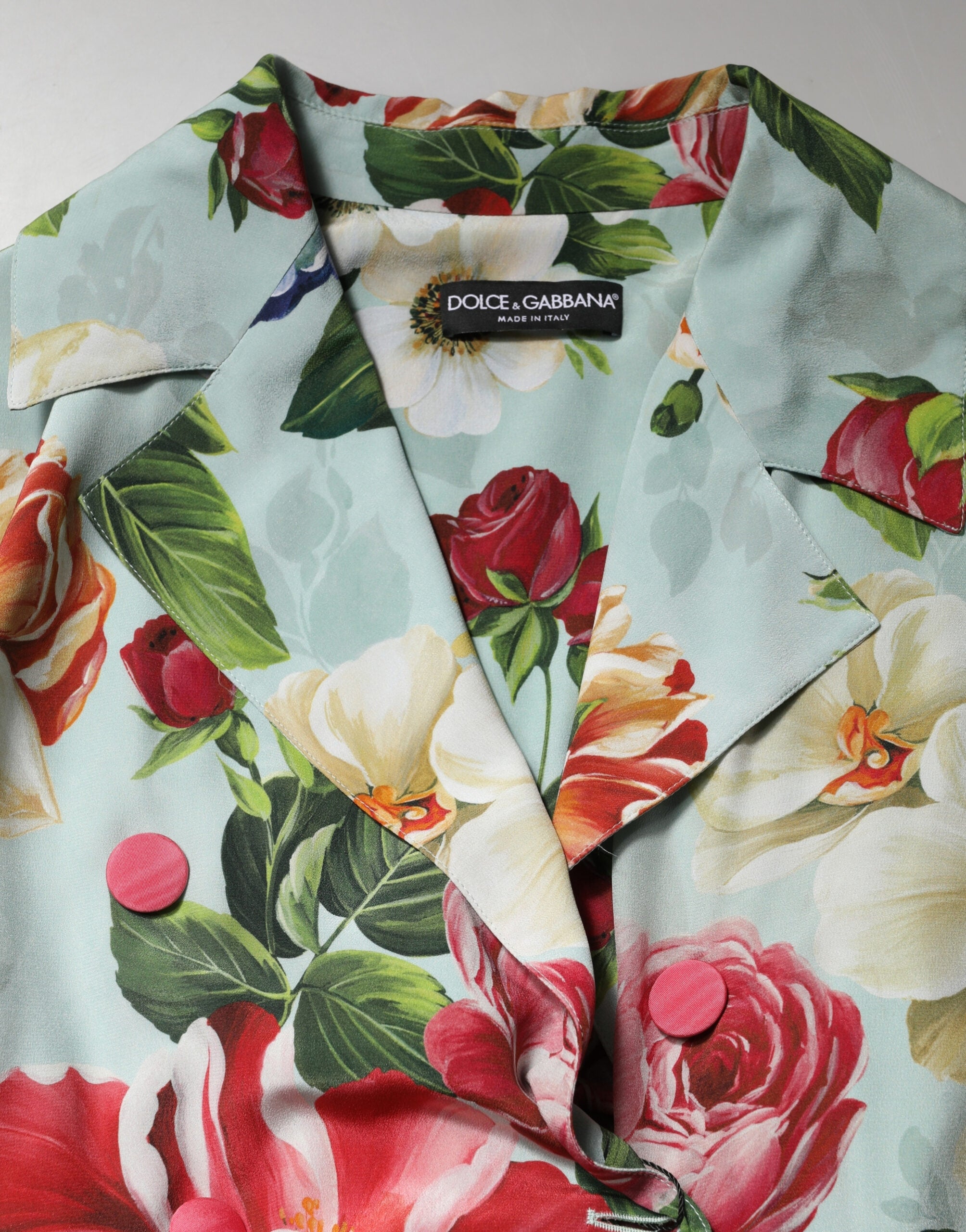 Green Floral Silk Wrap Midi Long Sleeve Dress - ventzia