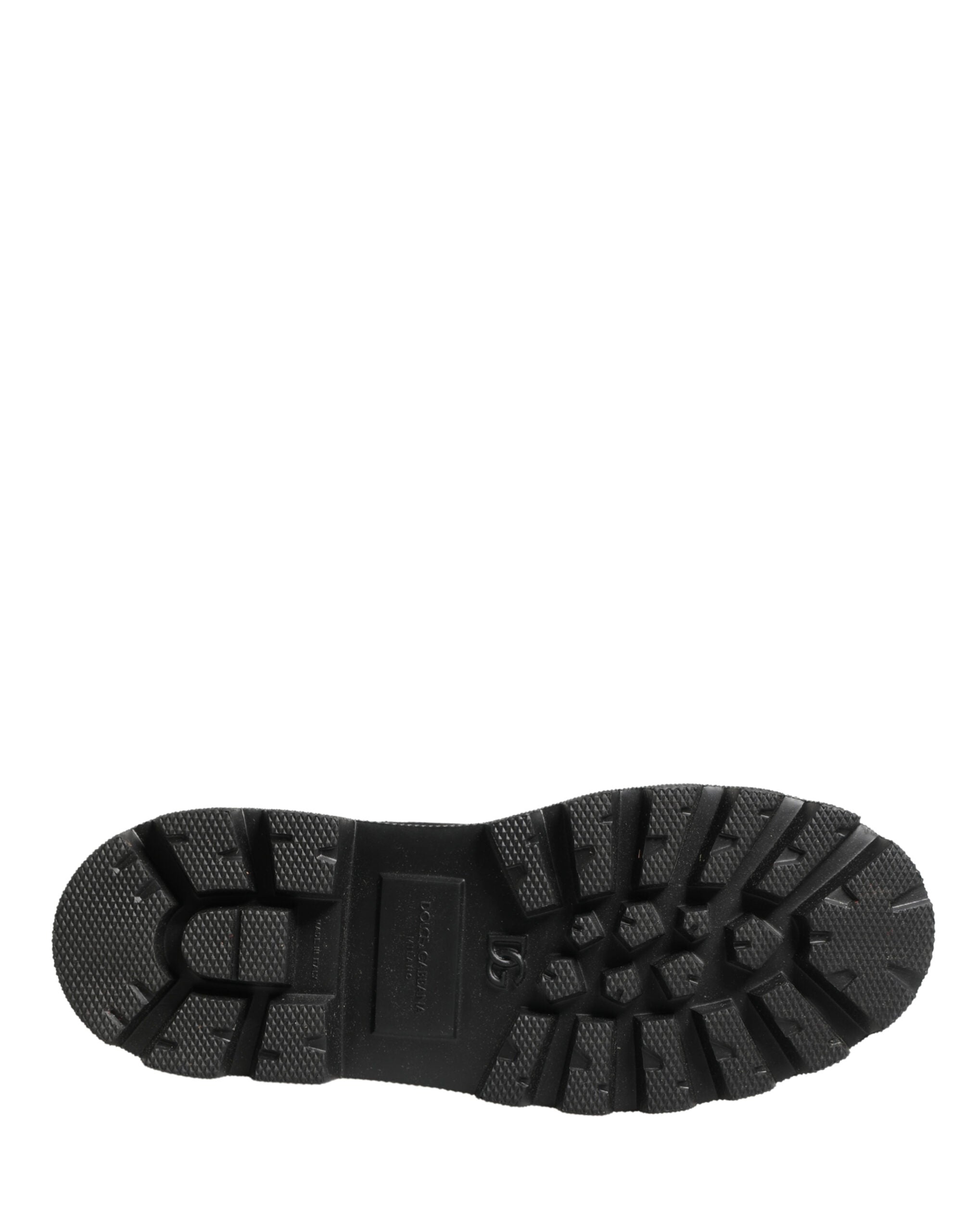 Black Leather Trek Sole Combat Boots Shoes - ventzia