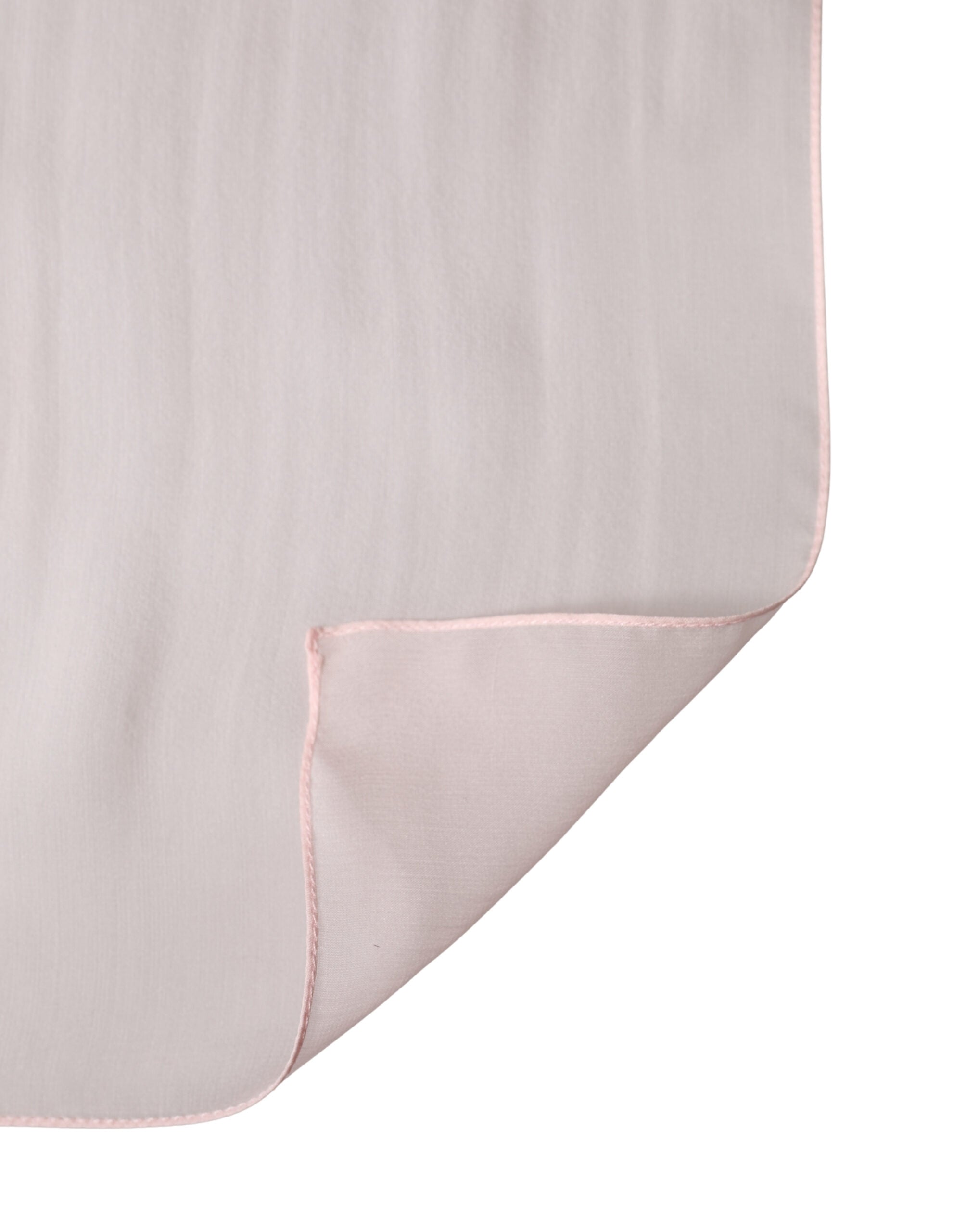 Light Pink Silk Neck Wrap Foulard 91.5cm x 88cm Scarf - ventzia