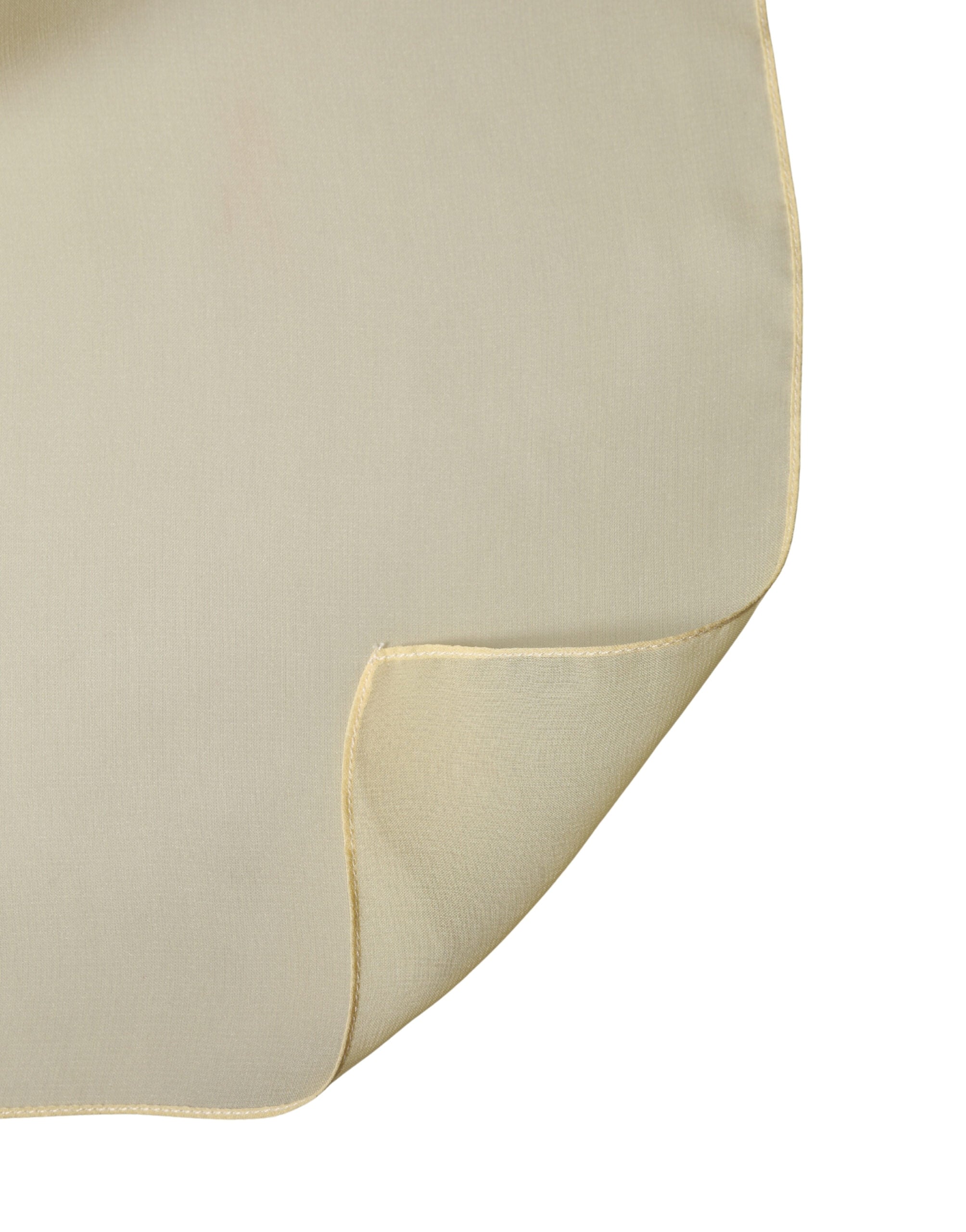 Light Yellow Silk Wrap Shawl Foulard 100cm x 99cm Scarf