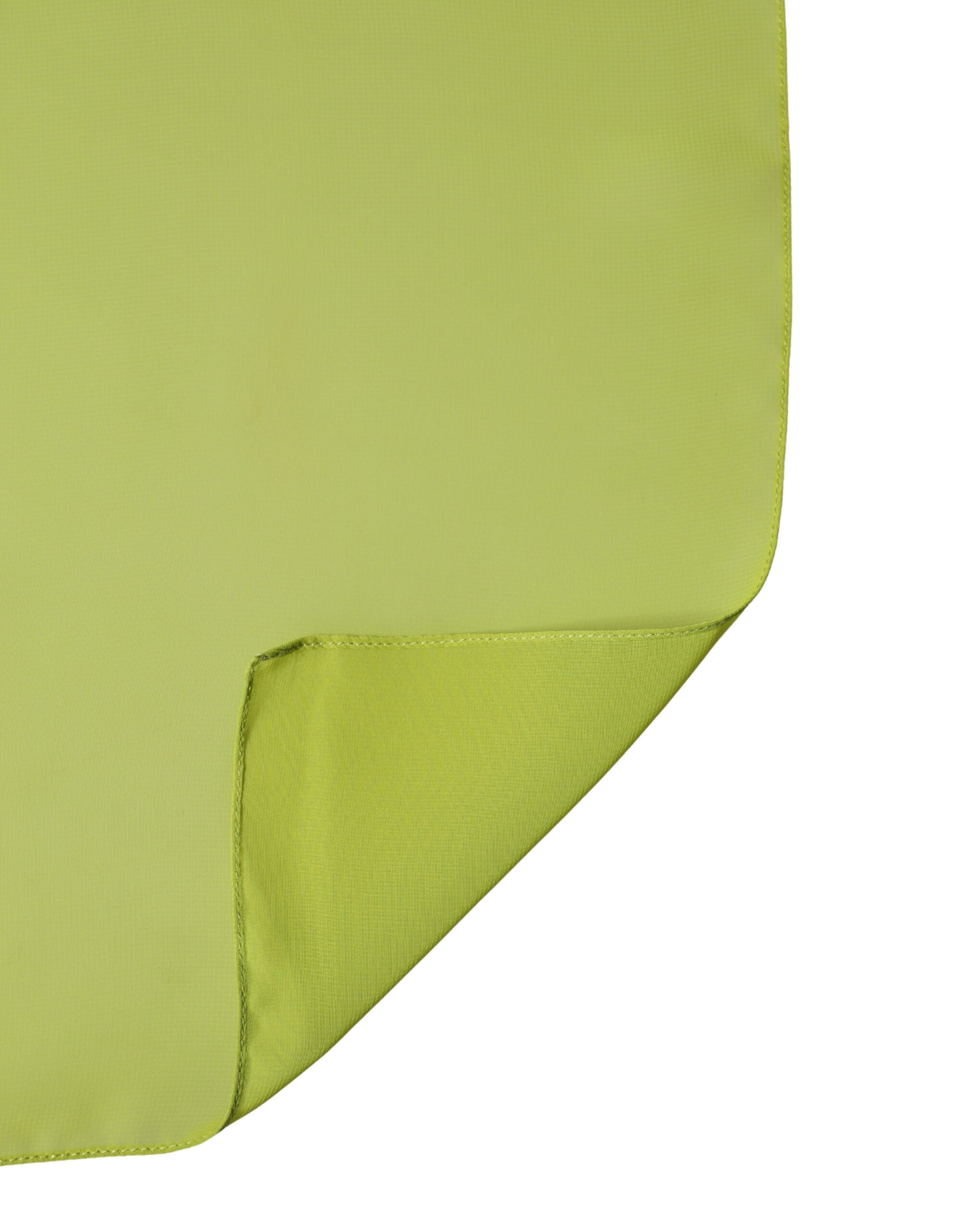 Yellow Green Neck Wrap Shawl Foulard 131cm x 99.5cm Scarf - ventzia