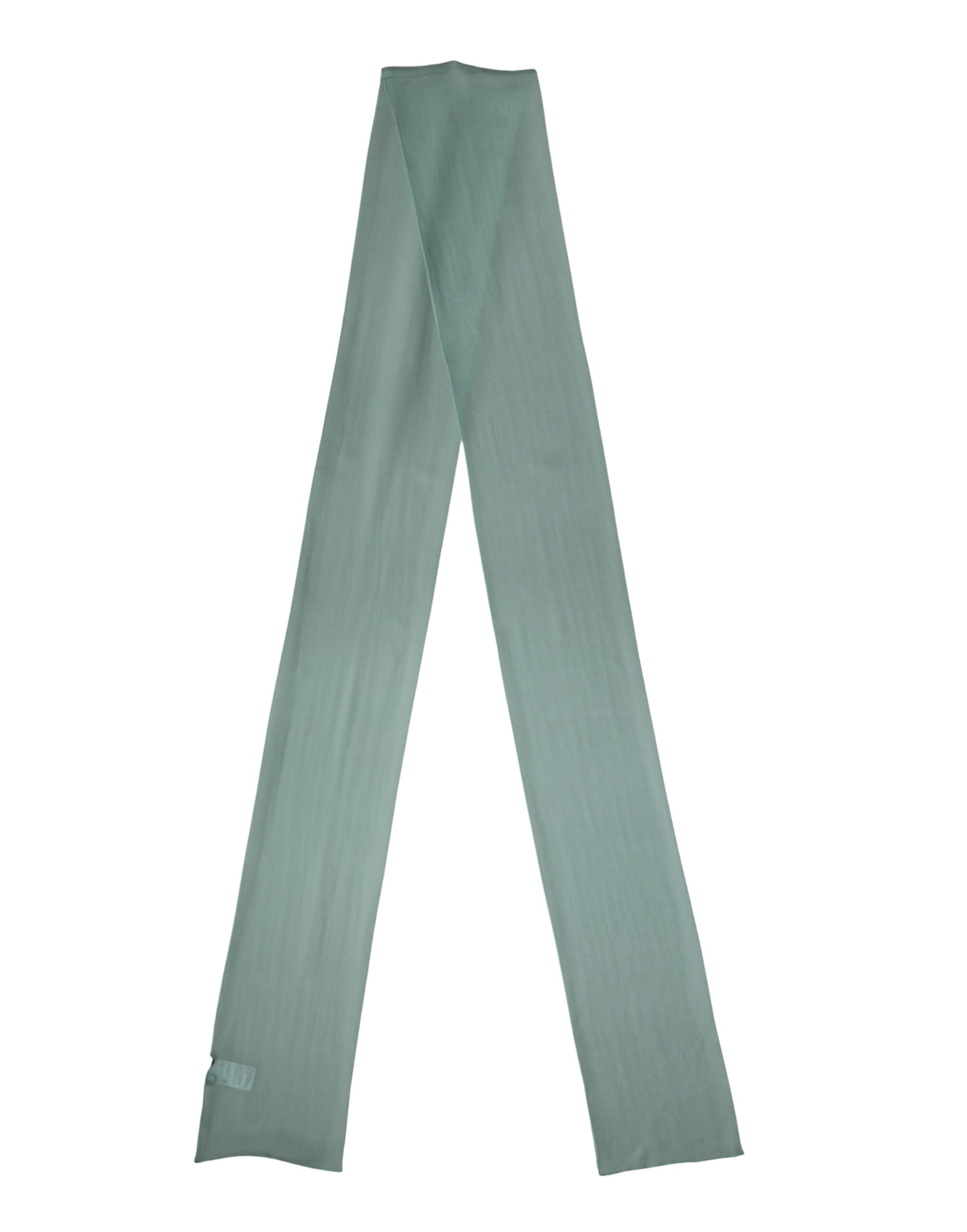 Teal Silk Sash Wrap Foulard Stole 292cm x 19cm Scarf - ventzia
