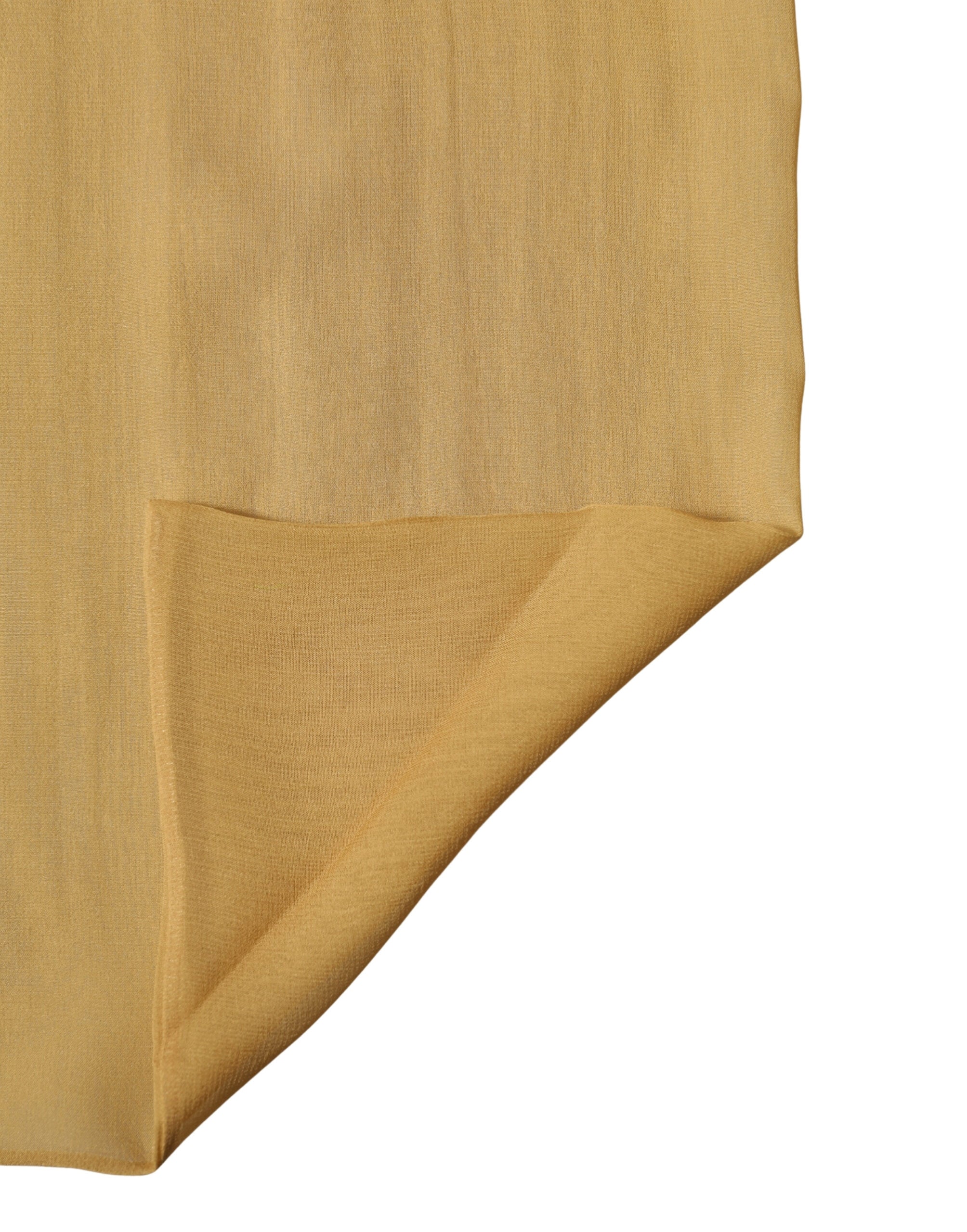 Brown Silk Sash Wrap Foulard Stole 293.5cm x 19.5cm Scarf - ventzia