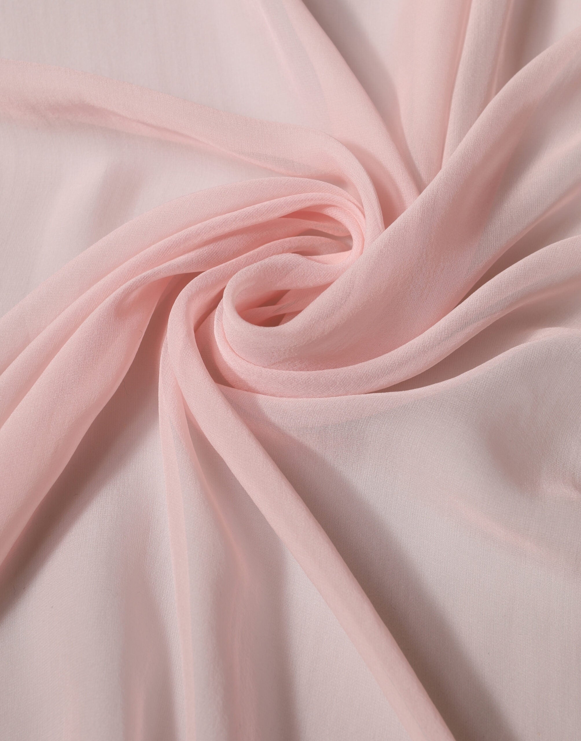 Light Pink Silk Neck Wrap Shawl Stole 272cm x 120cm Scarf - ventzia