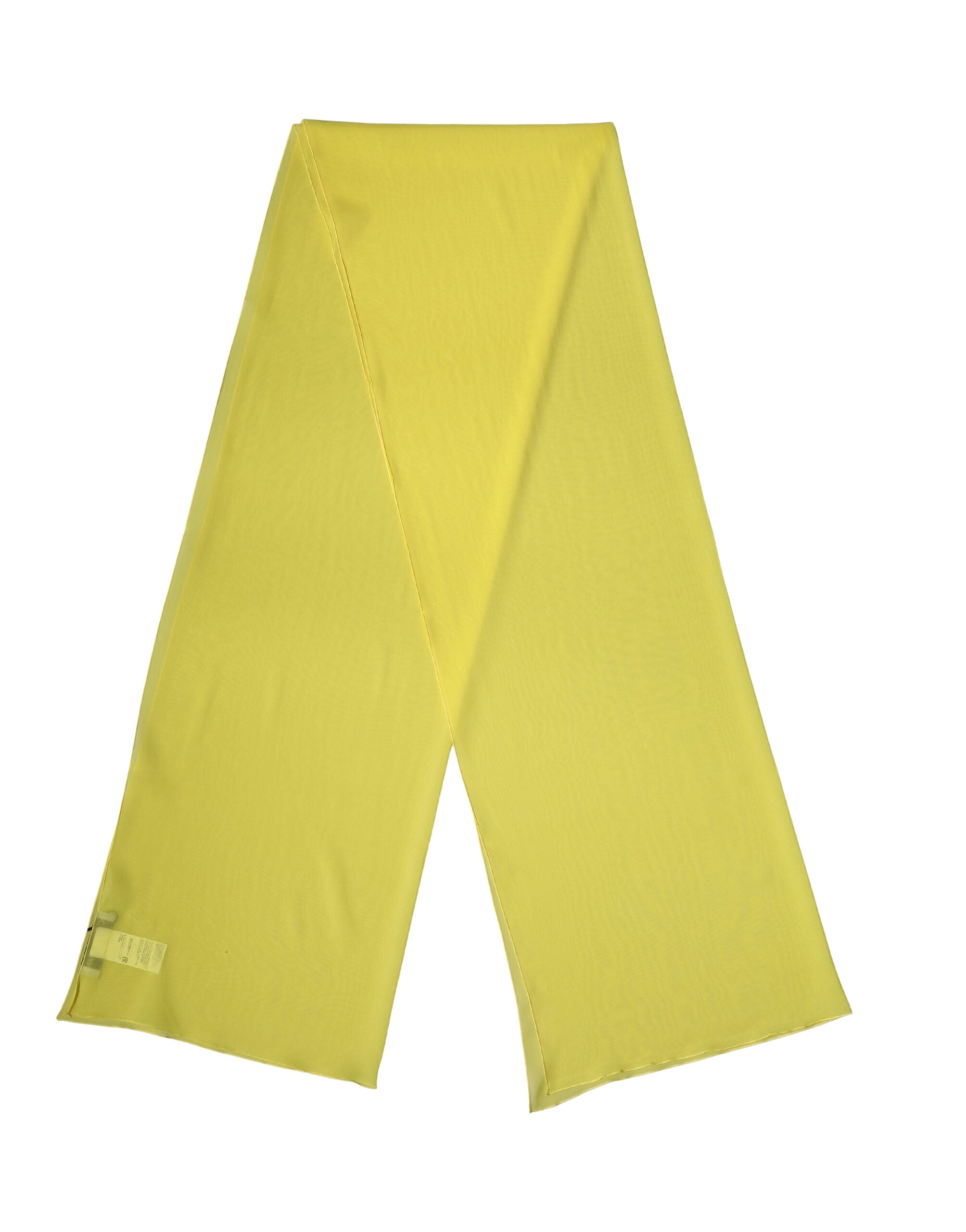Yellow Silk Neck Wrap Shawl Stole 200cm x 64cm Scarf - ventzia