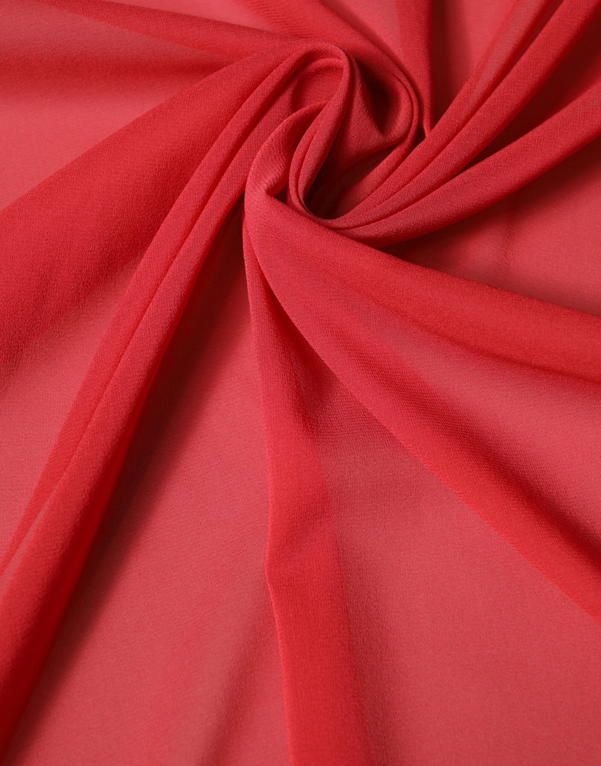 Red Silk Neck Wrap Shawl Women Stole 200cm x 64cm Scarf - ventzia