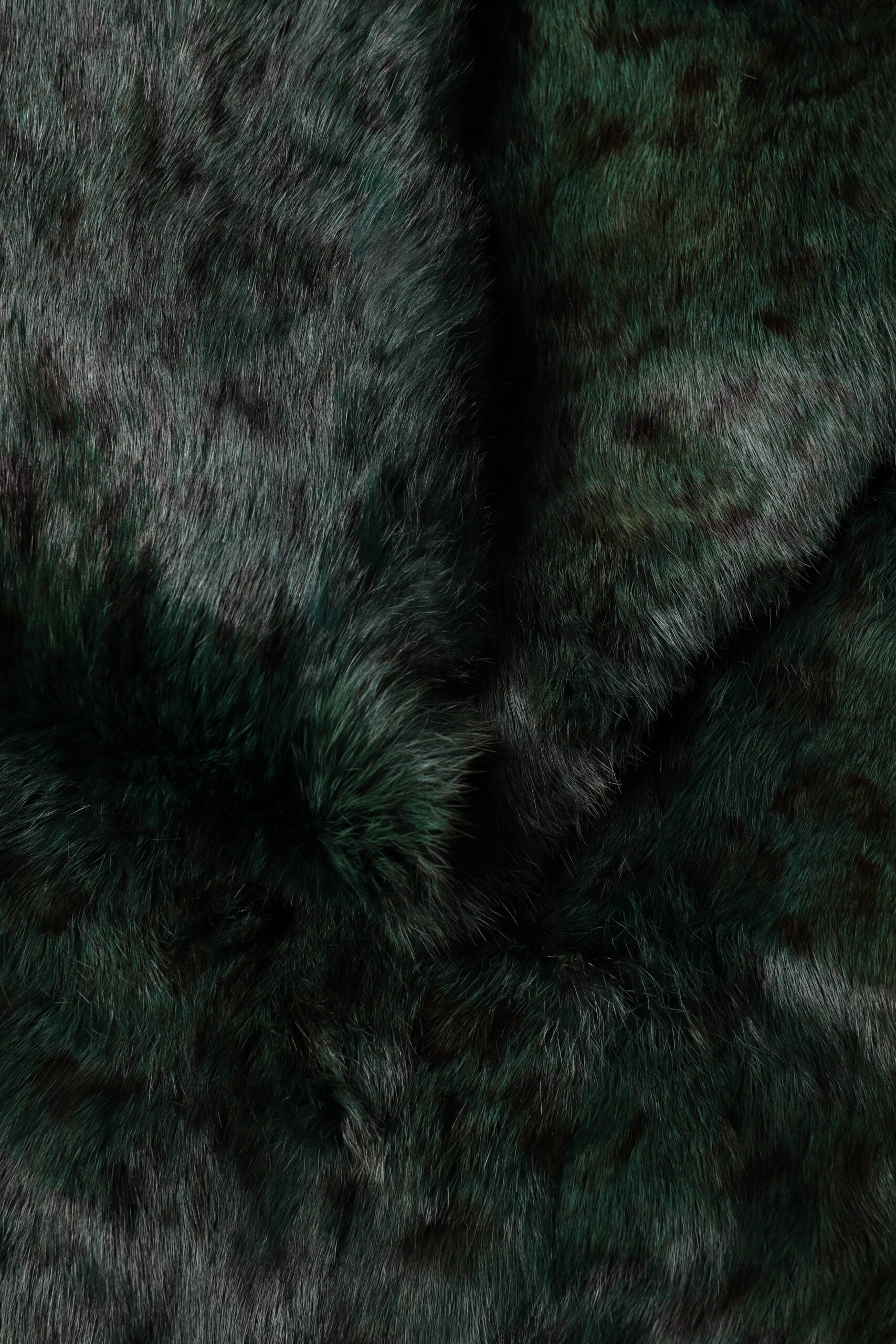 Black Green Stripe Fur Shawl Neck Wrap 180cm x49cm Scarf - ventzia