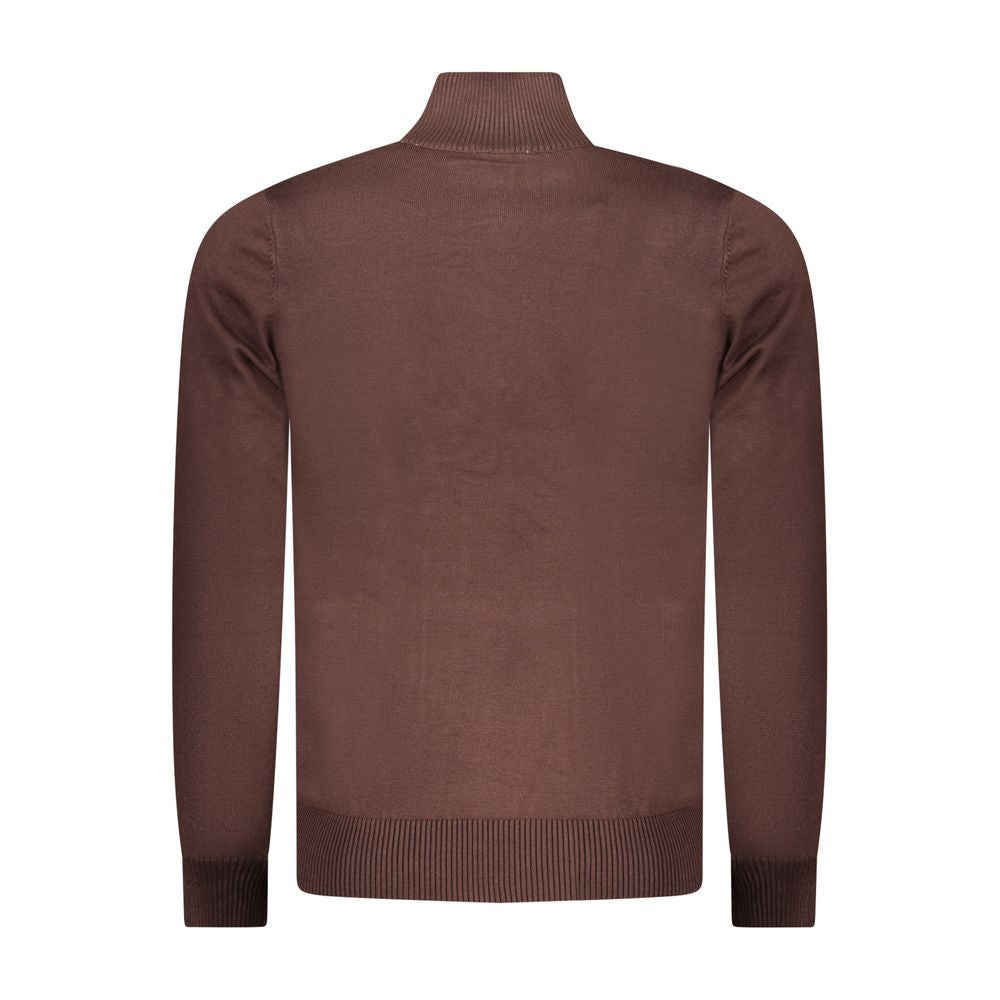 Marrone Viscosa Mens Sweater - ventzia