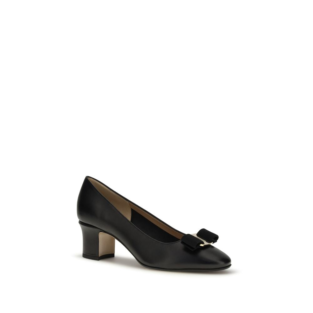 Black Calf Leather Bos Taurus High Heel Pumps - ventzia