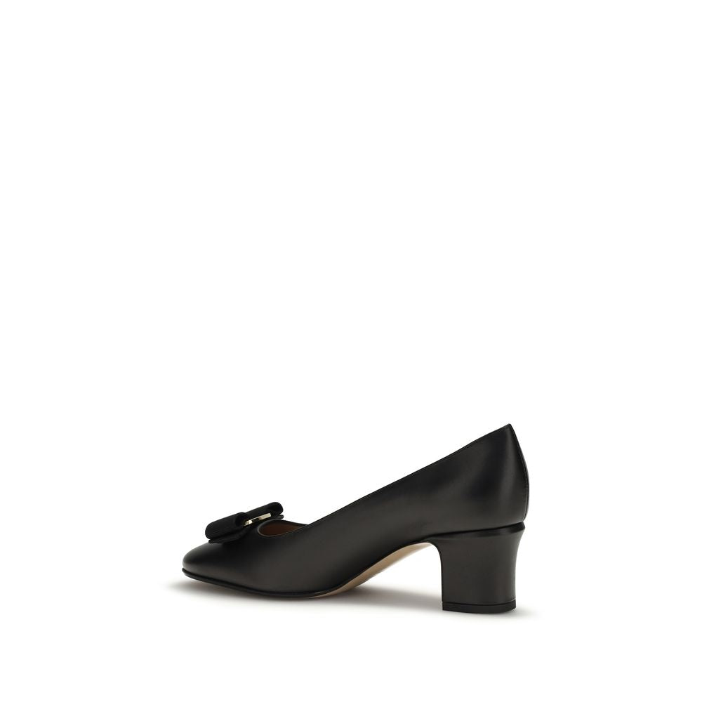 Black Calf Leather Bos Taurus High Heel Pumps - ventzia