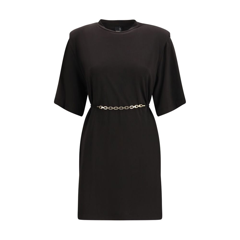Black Acetate Casual Dress - ventzia
