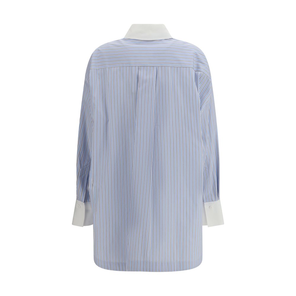 Blue Cotton Pattern Shirt - ventzia