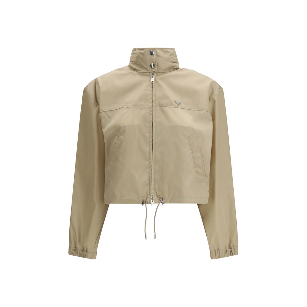 Beige Recycled Polyamide Shell Jacket - ventzia