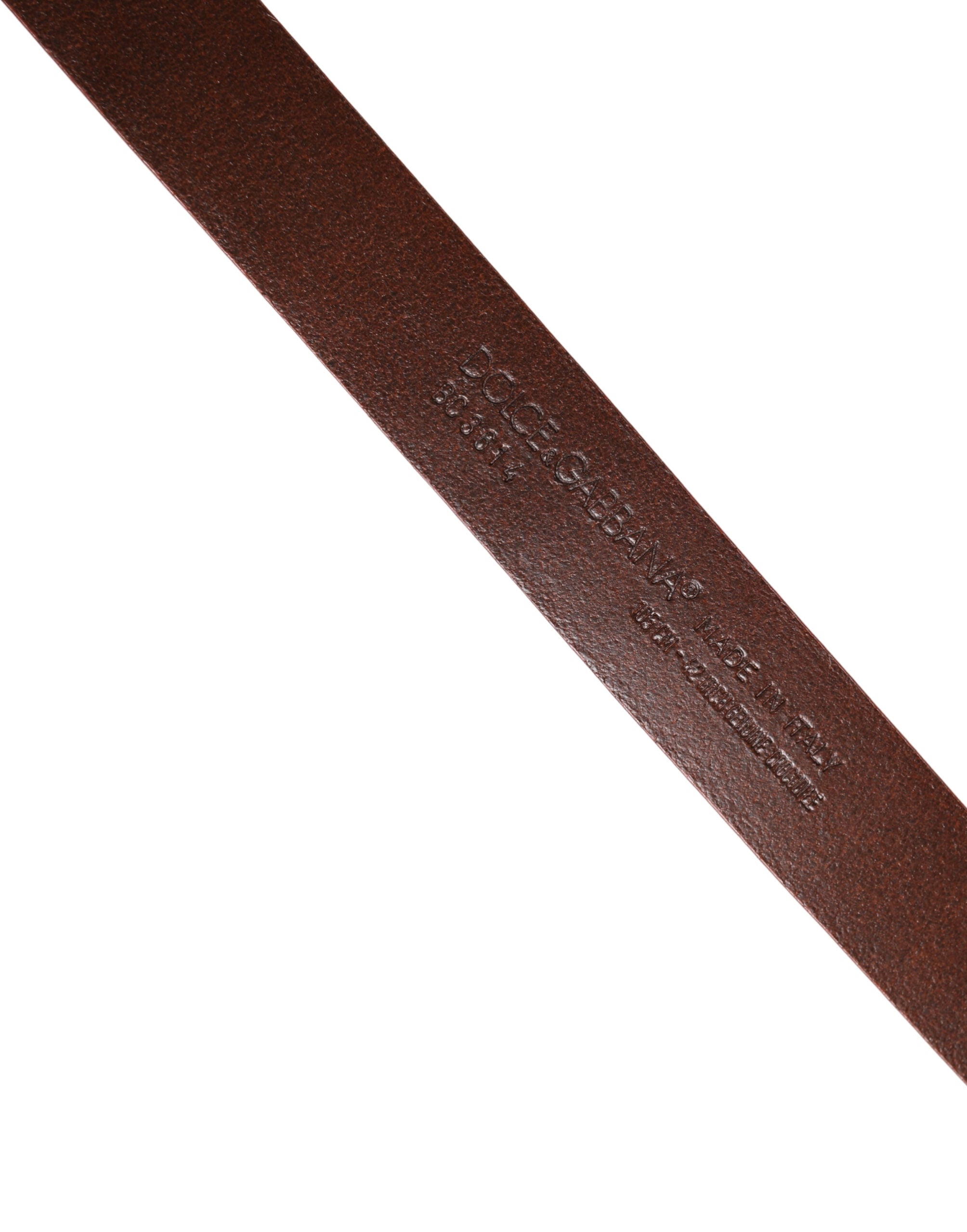 Red Leather Gold Tone Metal Buckle Men Belt - ventzia