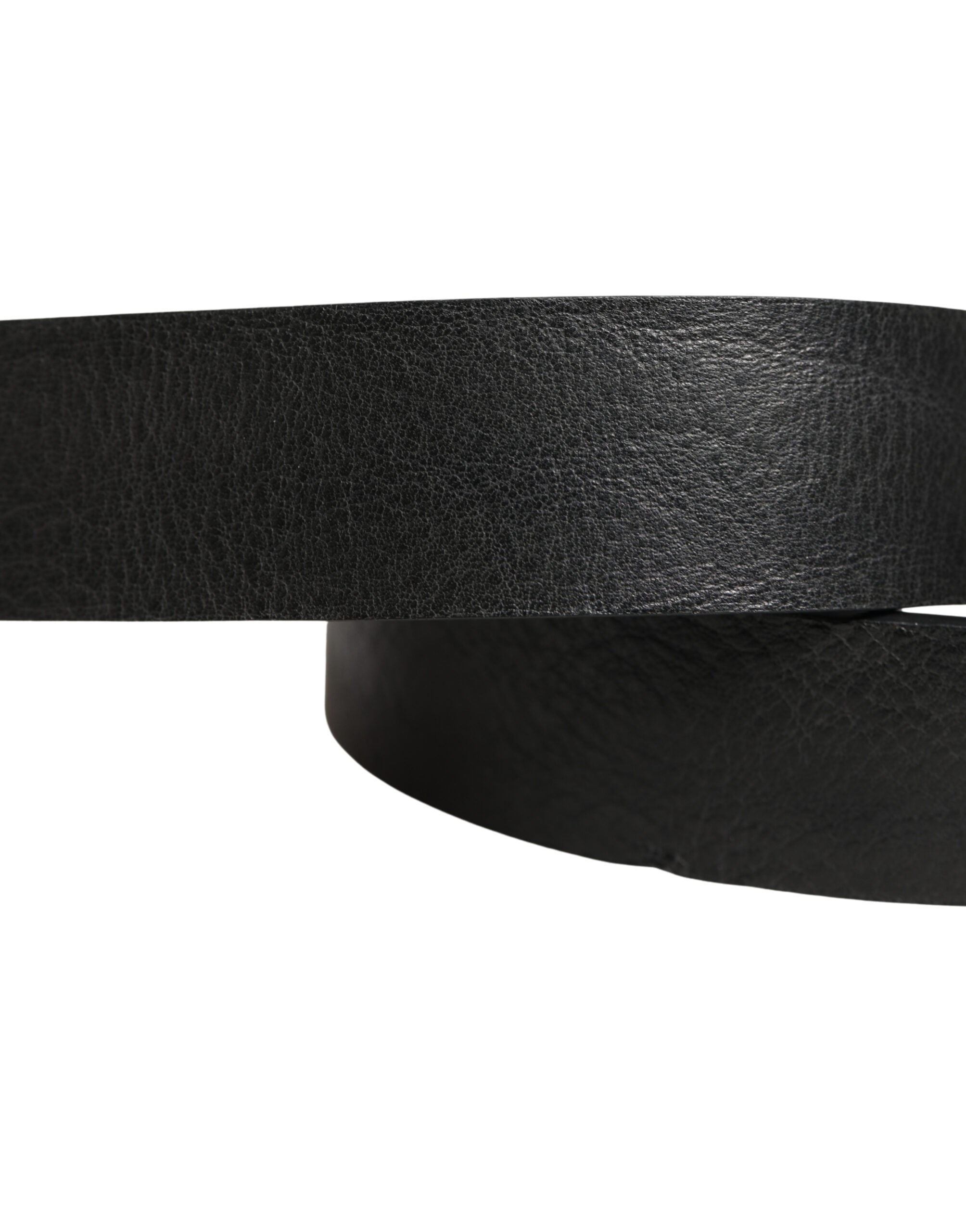 Black Leather Silver Chain Waist Men Belt - ventzia