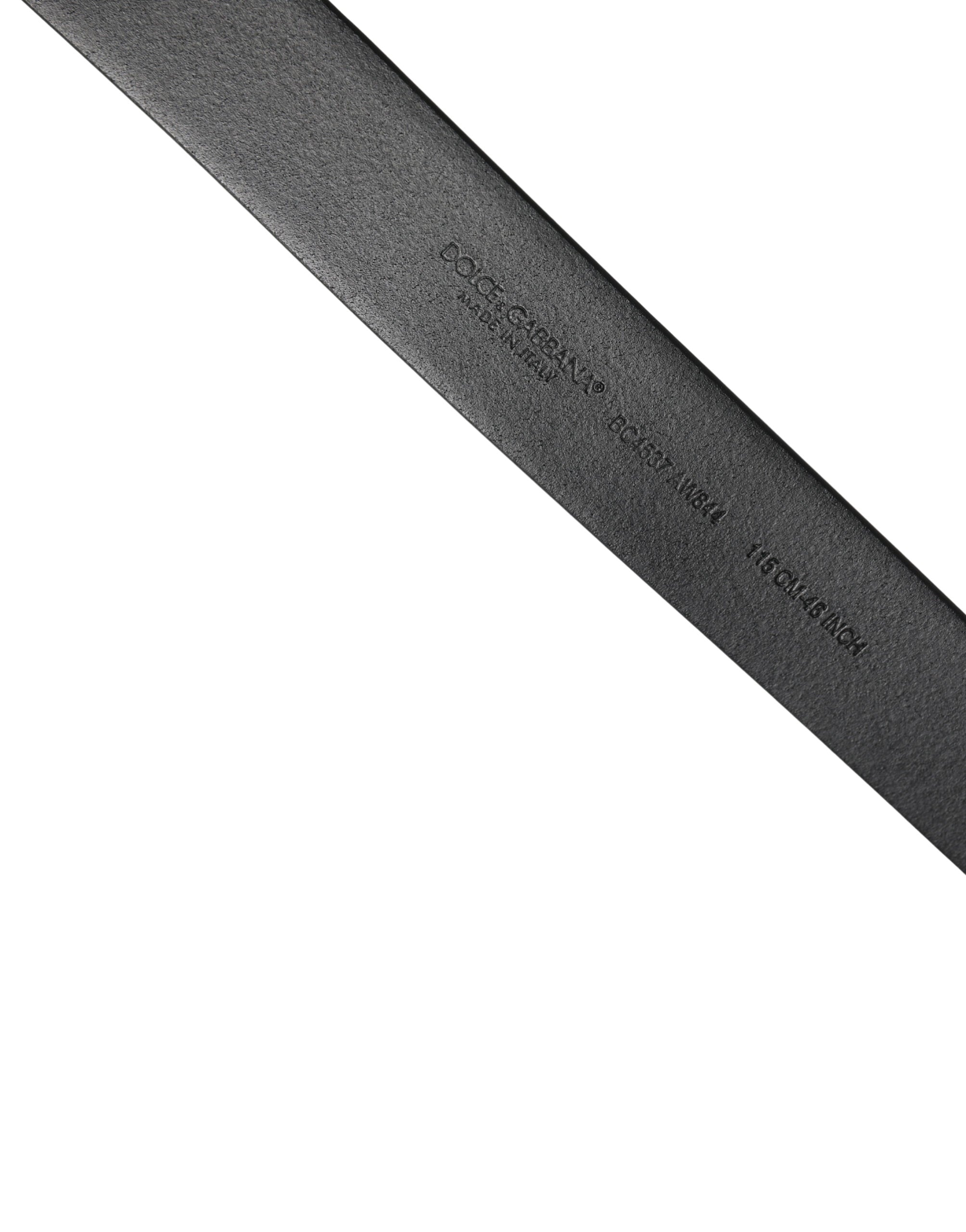 Black Calf Leather Silver Metal Buckle Belt - ventzia
