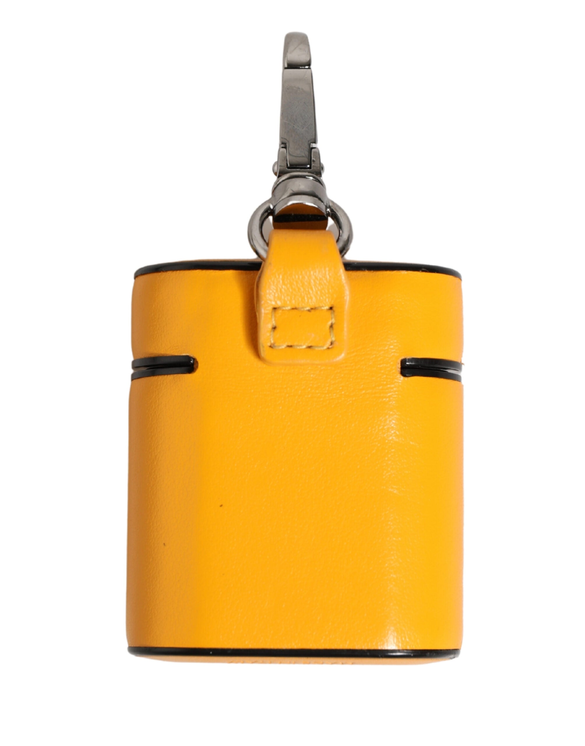 Case Yellow Calf Leather Logo Flip Holder Strap Airpods - ventzia
